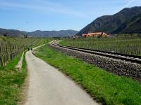 Wanderroute entlang der Wachaubahn nach Wsendorf in der Wachau 