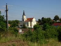 Blick zur Kath. Filialkirche hll. Philipp und Jakob in Glaubendorf 