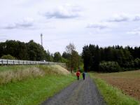 Wanderroute entlang der Waidhofen Bundesstrae (B5) auf der Nebenfahrbahn 