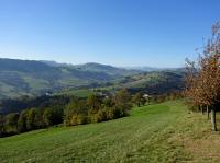 sehr schner Fernblick zum Sengsengebirge und zum Toten Gebirge