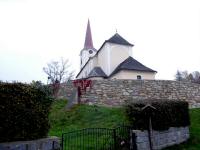 Blick zur Kath. Pfarrkirche hll.Bartholomus und Thomas in Bad Gropertholz 