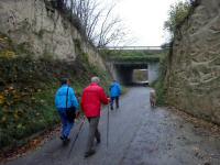 Wanderroute am Sauberg bei der Unterfhrung der B218 