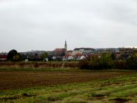 nochmals der schne Fernblick zur Pfarrkirche und Schloss Gobelsburg