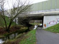 Wanderroute bei der Unterfhrung der Donauufer Autobahn (A22) 