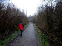 Blick auf die Wanderstrecke zur Autobahnunterfhrung