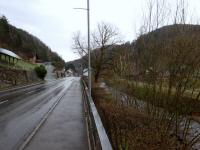 Wanderroute entlang der B216 der Weitental Strae und des Weitenbachs