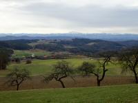 schner Fernblick ber Kuffarn zum tscher und zu den Voralpen 