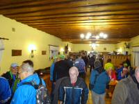 Wanderer in der Buschenschank Willach - Start/Zielraum 