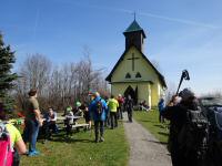 Blick zur 2. Labestelle bei der St. Hubertus Kapelle in Scheiblingstein