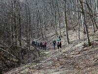 Blick auf die Wanderstrecke - mit Hindernissen 