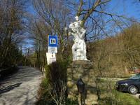  Blick zur  Christophorus-Statue 