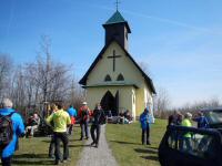  Blick zur 2. Labestelle bei der St. Hubertus Kapelle in Scheiblingstein