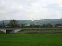 Fernblick ber Mold zur Wallfahrtsbasilika Maria Dreieichen 