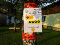 Infotafel zur Streckenteilung bei der 1. K+L in Hinterkogl 