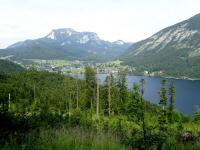 Fernblick zum  Altausseer See zum Ort Altaussee und zum Sandling (1717 m) 