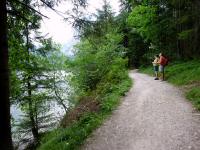 Blick auf die Wanderstrecke entlang des Altausseer See 