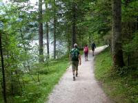 Blick auf die Wanderstrecke entlang des Altausseer See 