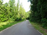 Blick auf die Wanderstrecke ber den Gterweg Sattelmhle