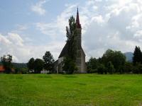 nochmals der Blick zur Kath. Filialkirche hl. Leonhard in Heiligenleithen 