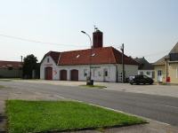 Blick zum FF-Haus mit Gemeindeamt an der Hauptstrae in Gerhaus  