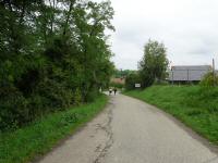 Blick auf die Wanderstrecke am Ortsanfang von Gobelsburg 