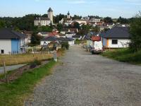 Blick ber die Wanderstrecke zum Zentrum von Allentsteig 