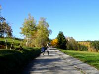 Blick auf die Wanderstrecke am Ortsende von Bad Gropertholz 