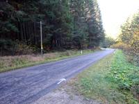 Wanderroute auf der Landstrae Richtung Joachimstal 