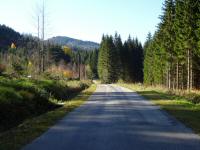 Wanderroute auf der Landstrae Richtung Joachimstal 