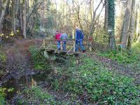  Blick zu einen Steg ber den Loisbach 