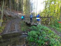  Blick zu einen Steg ber den Loisbach 