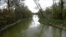 Blick von der Hofaubrcke auf das Krumpenwasser flussabwrts 