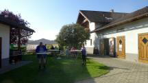 Blick zum Start-/Zielraum beim Naturfreunde Vereinshaus 