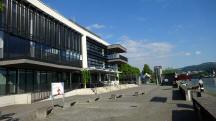 Blick auf die Wanderstrecke bei der Stadthalle Ybbs an der Donau
