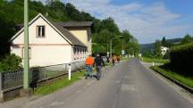 Blick auf die Wanderstrecke auf der Donaudorfstrae 