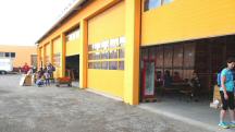  Blick zur Kickinger Halle (Start-/Zielraum) 