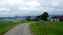 Blick auf die Wanderstrecke beim Weiler Kleinweichselbach