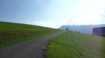 Blick auf die Wanderstrecke auf der Kapelleramtstrae mit herrlicher Fernsicht 