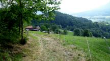 Blick auf die Wanderstrecke in der Nhe des Gehfts Weyretzberg