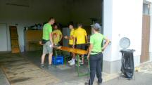  Wanderer bei der 3. K+L im Gehft Hoffeld 
