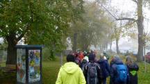 Blick auf die Wanderstrecke im "Groem Park" entlang der Wienerstrae
