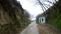 Blick auf die Wanderstrecke durch die Kellergasse Hammergraben