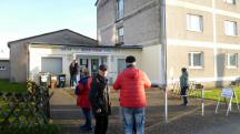 Blick zum Start-/Zielgebude = Jugend- und Kulturzentrum am Tabor 