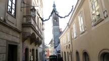  Blick von der Kirchengasse zur Brgerspitalskirche 