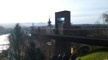  Blick zum Panoramalift Tabor und Aussichtssteg Steyr 