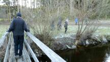 Wanderroute auf dem Husler Steg ber den "Kleinen Kamp" 
