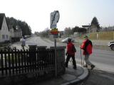  Wanderer bei der 1. Streckenteilung 
