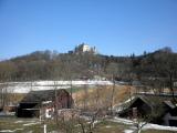 schner Fernblick ber Stein-Eichberg zur Burgruine Hohenegg 