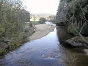  der Blick vom Steg flussabwrts 