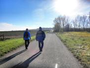 Wanderroute auf der Landstrae durch die Riede "Alte Haid" 
